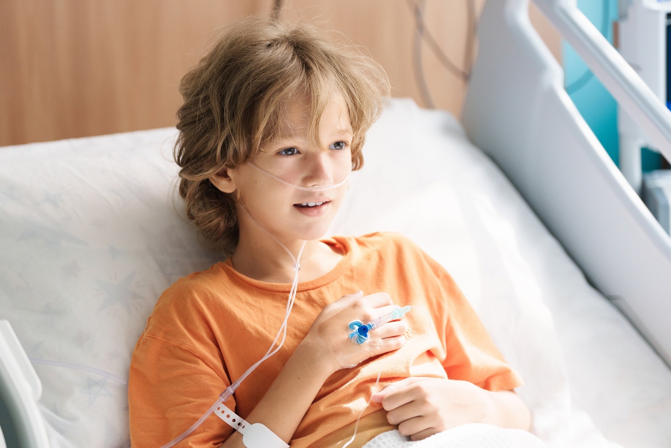 Boy in hospital